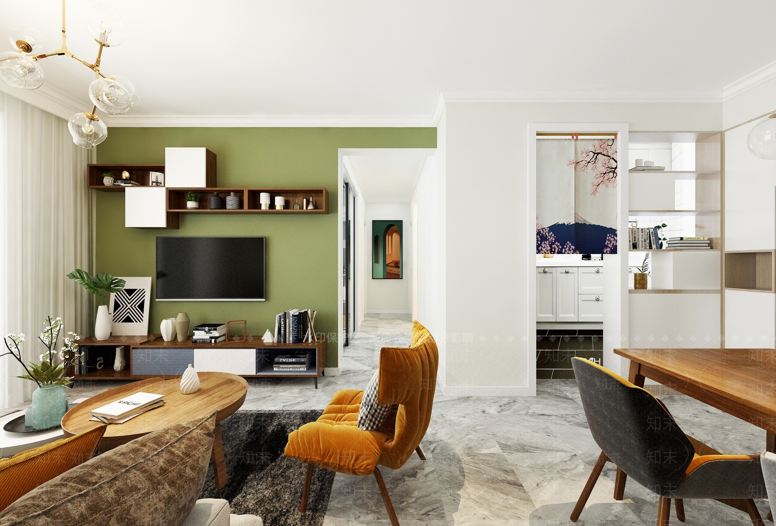 北欧北楼小户型3D模型下载【ID:758679711】