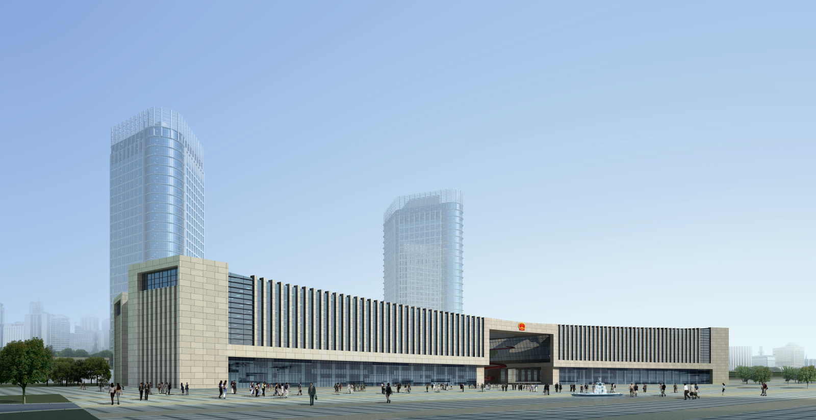 辽阳市民中心cad施工图下载【ID:458683354】