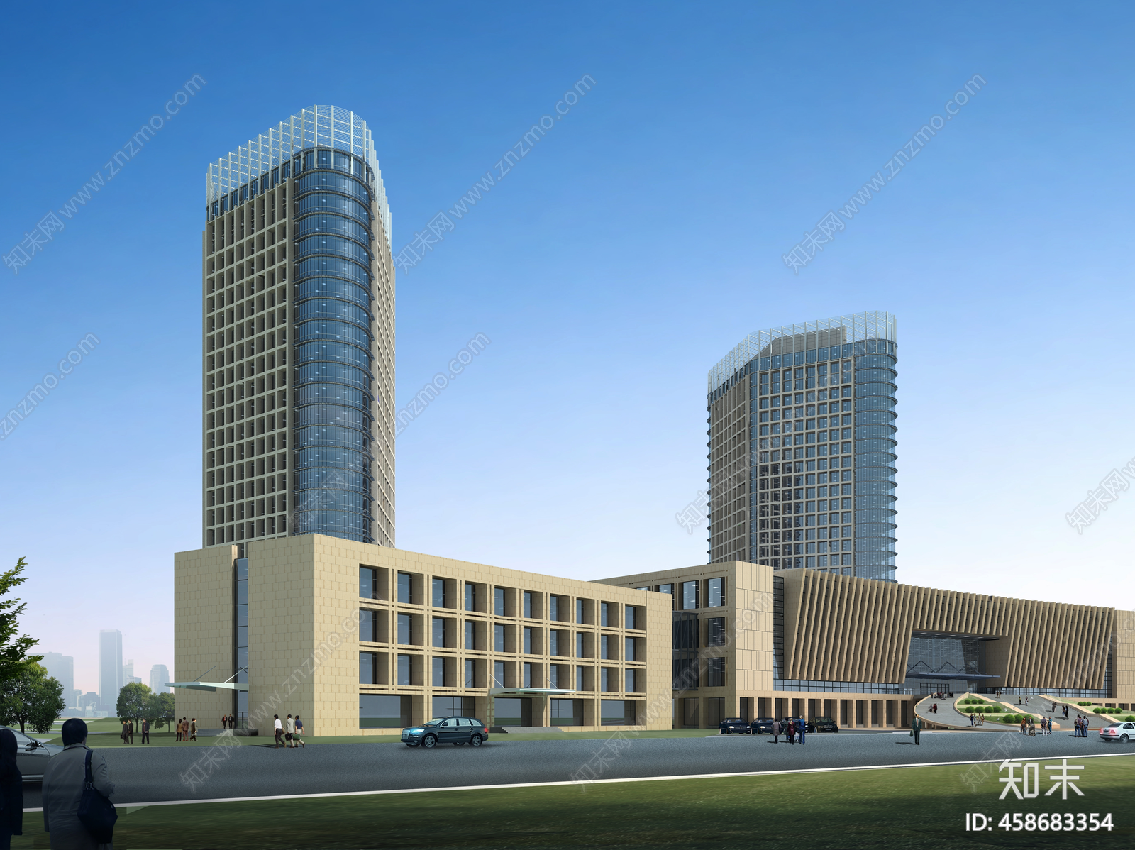 辽阳市民中心cad施工图下载【ID:458683354】