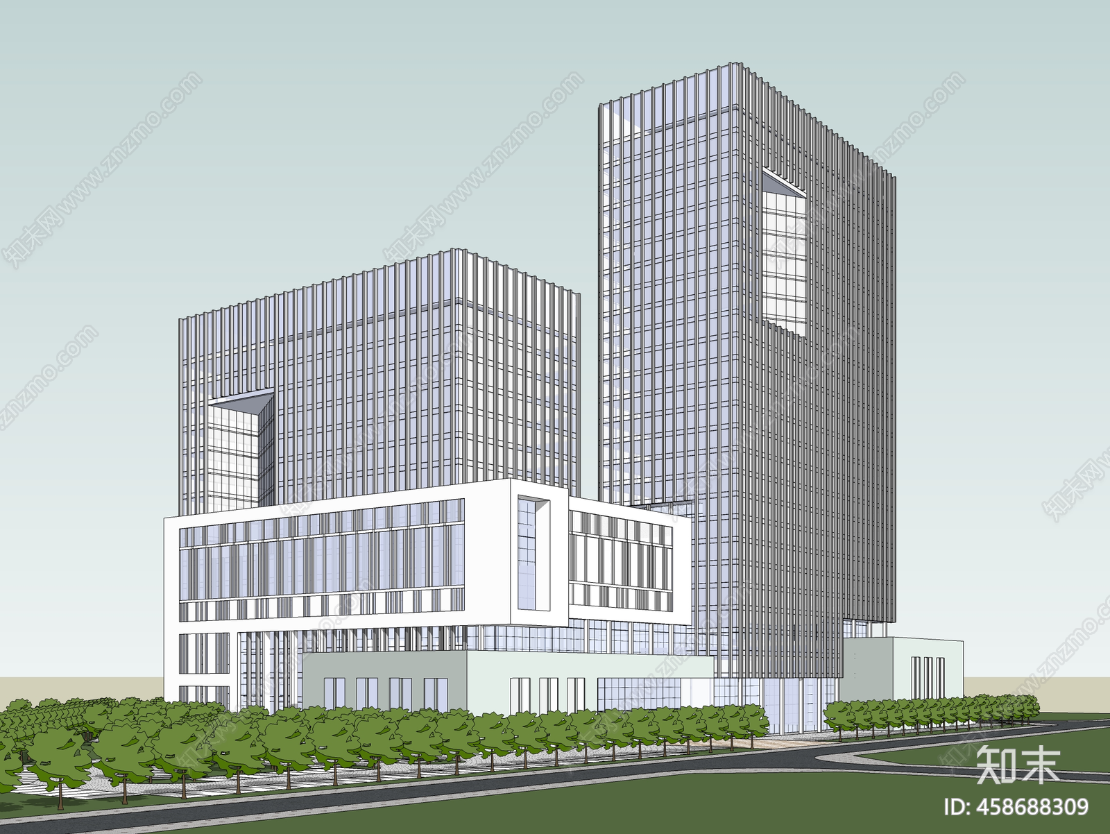 沙田政府办公楼施工图下载【ID:458688309】