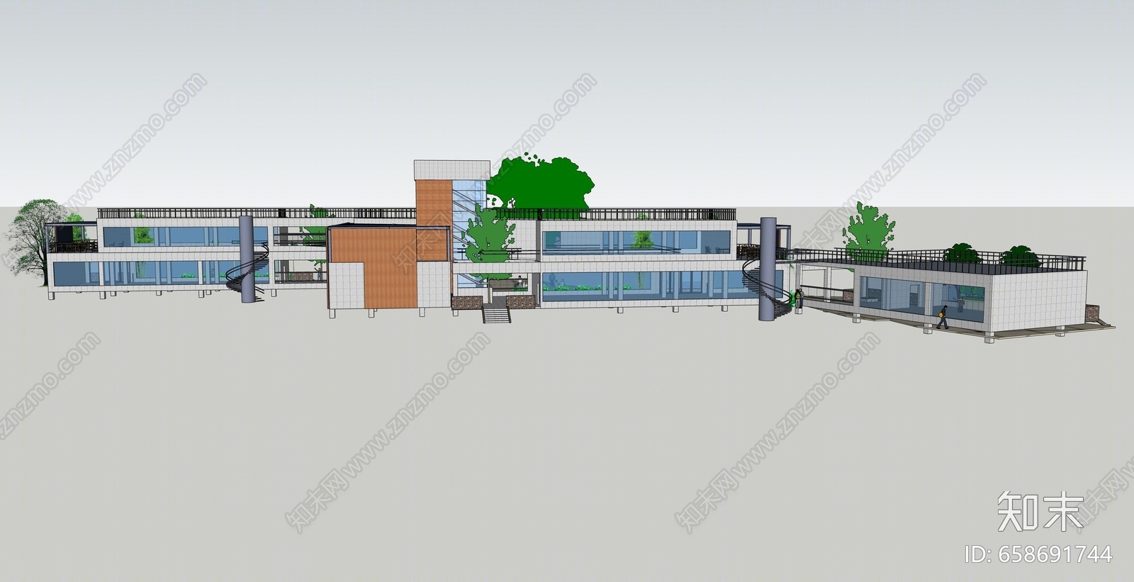 现代风格景观小建筑SU模型下载【ID:658691744】