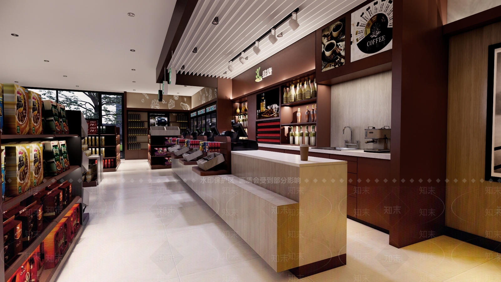 现代风格便利店SU模型下载【ID:858696321】