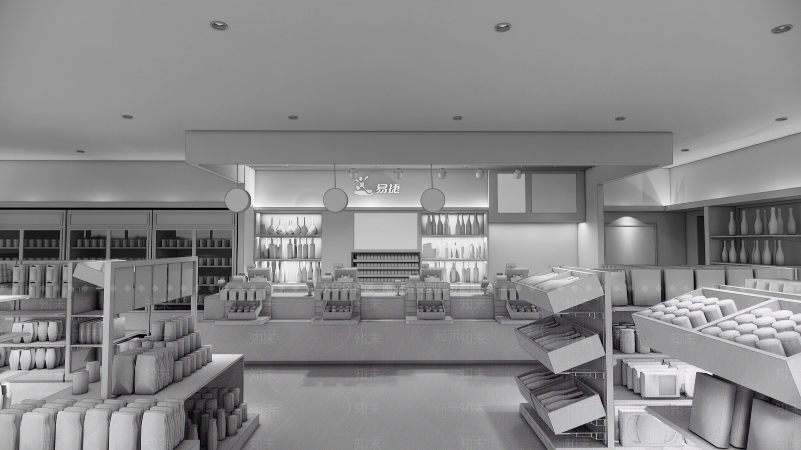 现代风格便利店SU模型下载【ID:858696321】