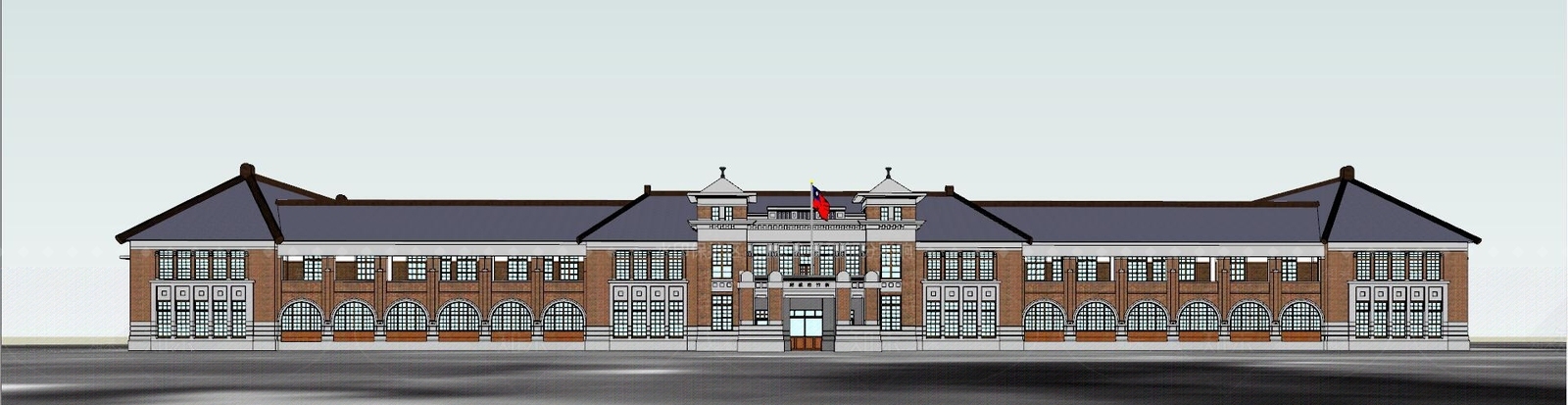 欧式风格市政府大楼SU模型下载【ID:458720256】