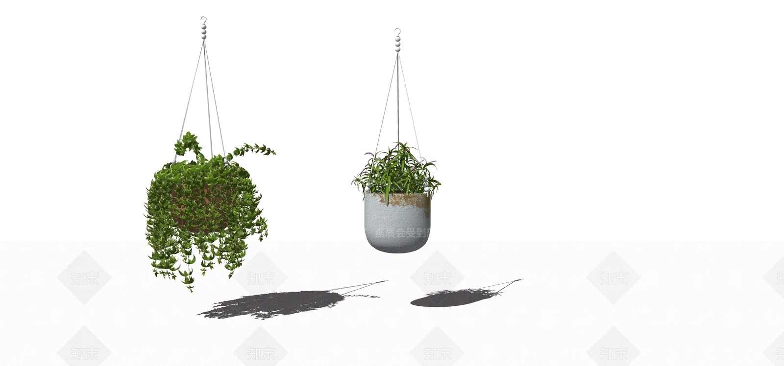 现代花草SU模型草图