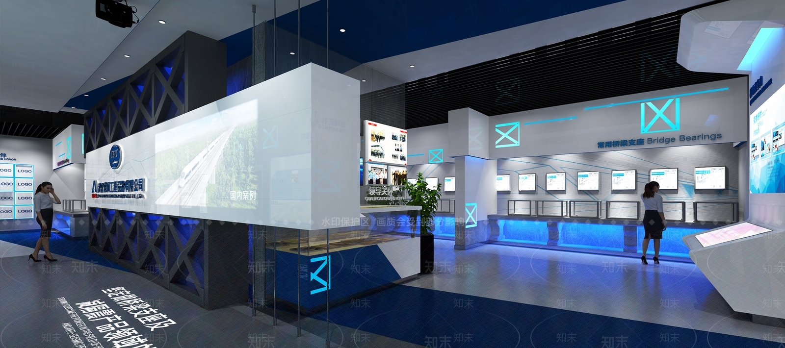 现代工业机械展厅3D模型下载【ID:558841415】