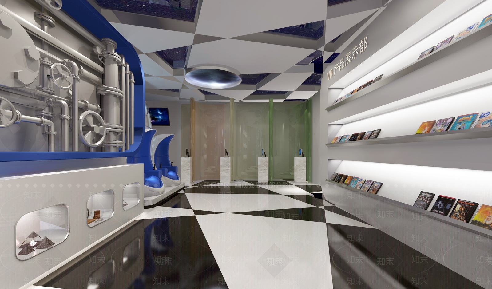 现代VR科技展厅3D模型下载【ID:558841426】