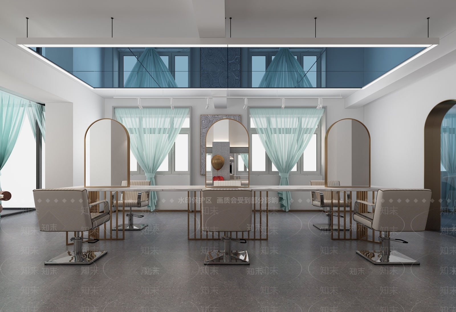 现代美发沙龙3D模型下载【ID:958895725】