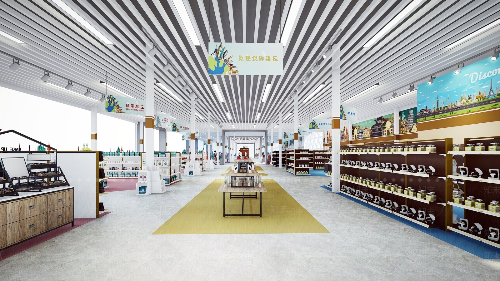 现代风格免税店超市SU模型下载【ID:858919315】