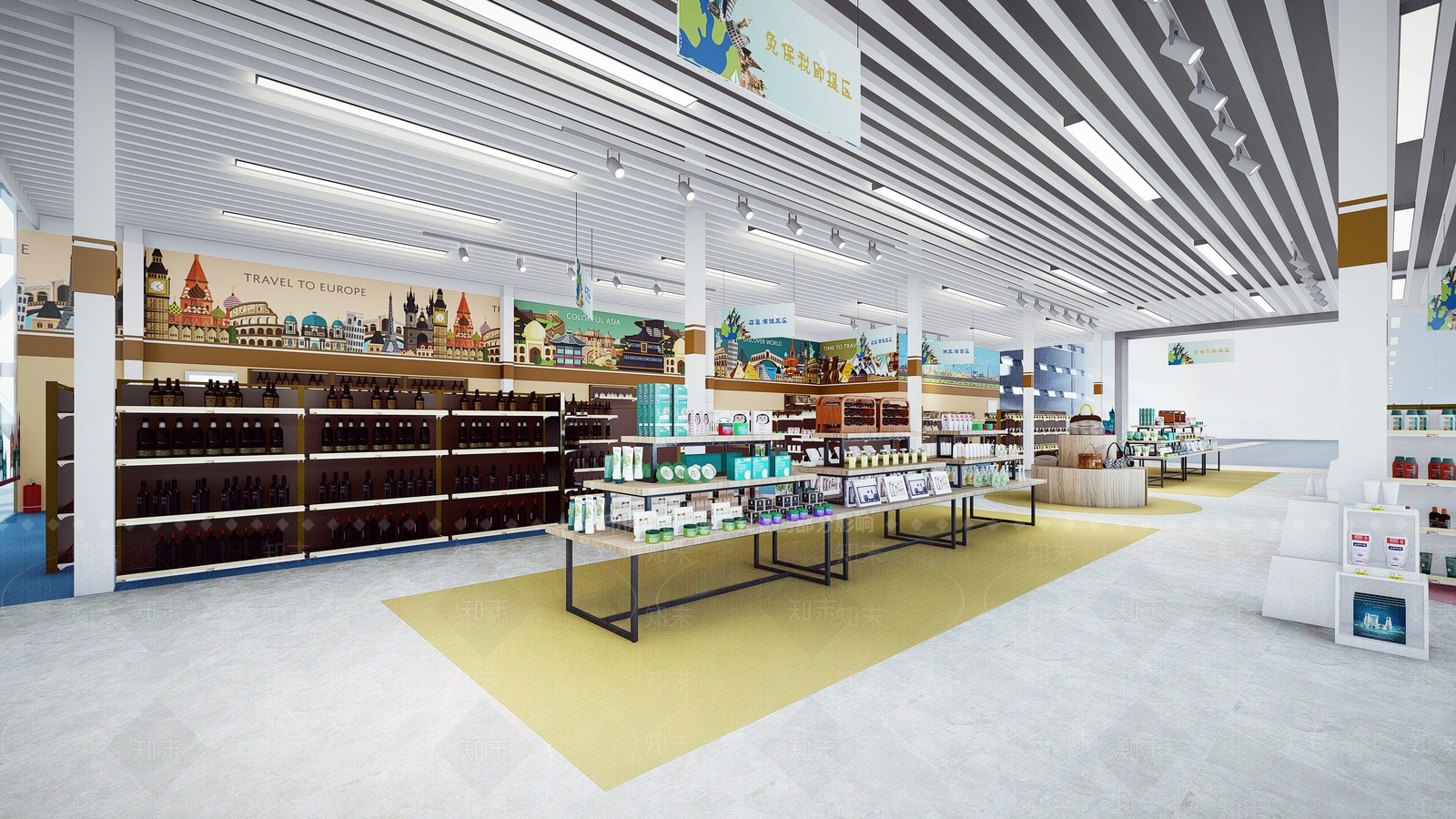 现代风格免税店超市SU模型下载【ID:858919315】