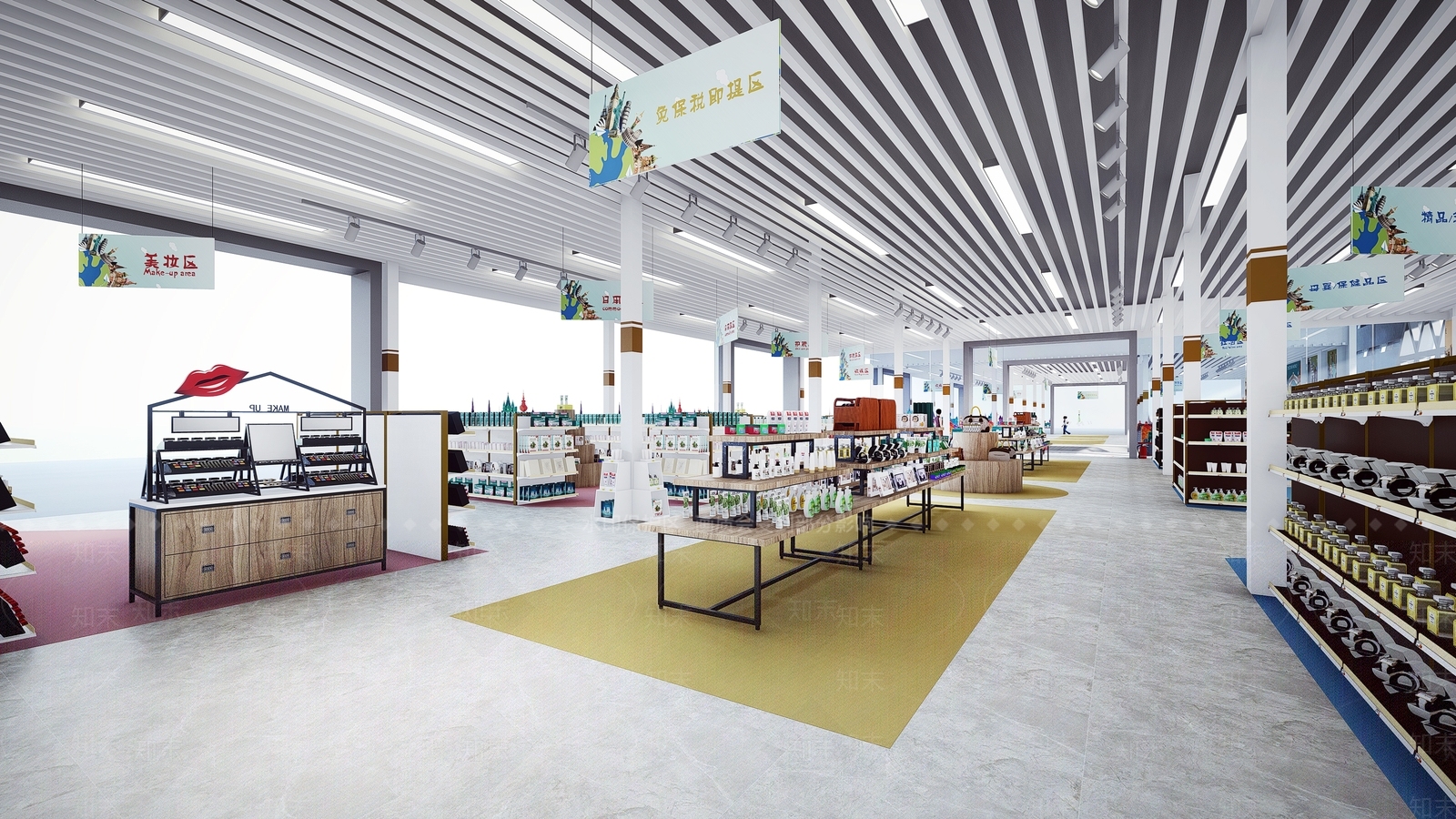 现代风格免税店超市SU模型下载【ID:858919315】