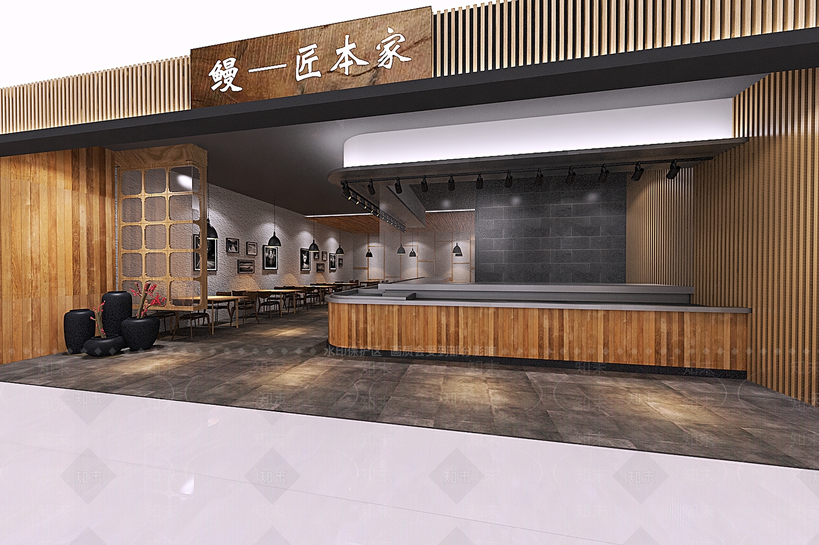 日式料理餐厅3D模型下载【ID:458934894】