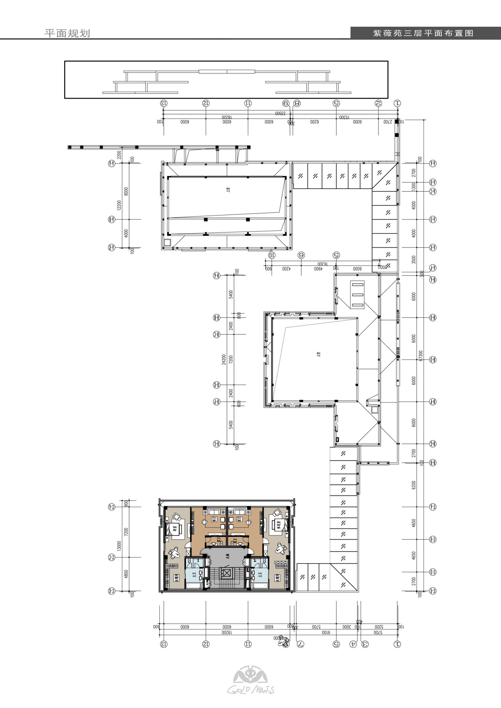 新中式风格金螳螂紫薇园cad施工图下载【ID:758938330】