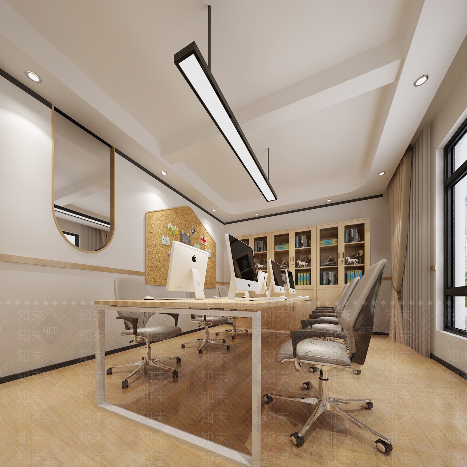 北欧办公室3D模型下载【ID:359045030】