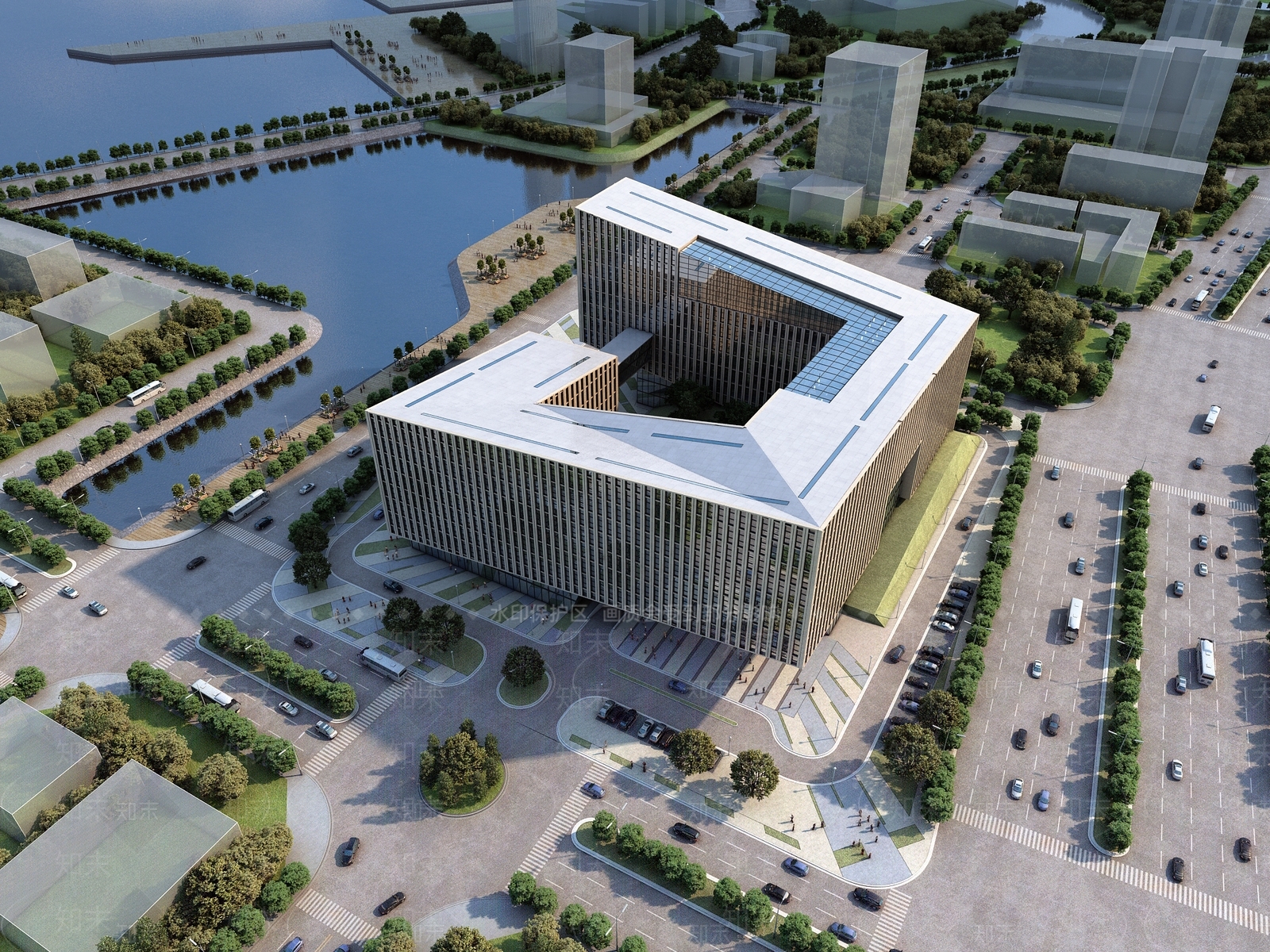 现代展厅办公公建3D模型下载【ID:459056900】