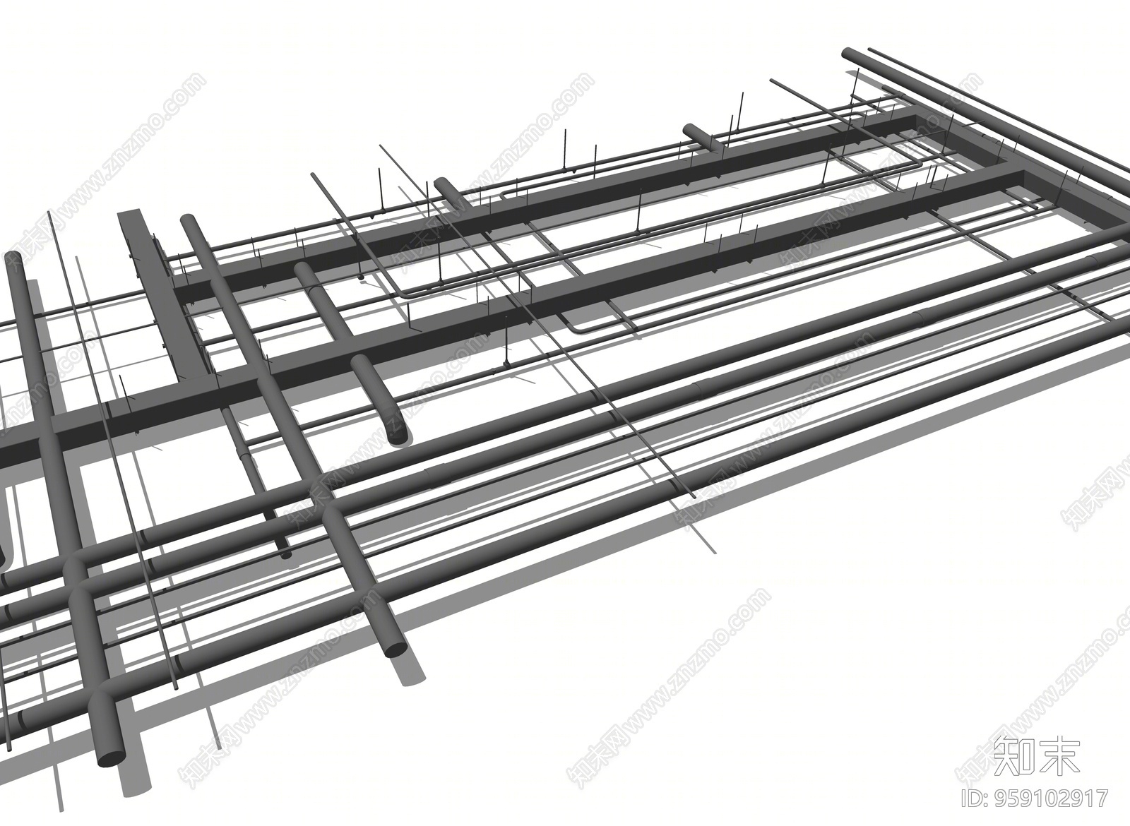 工业风格管道SU模型下载【ID:959102917】