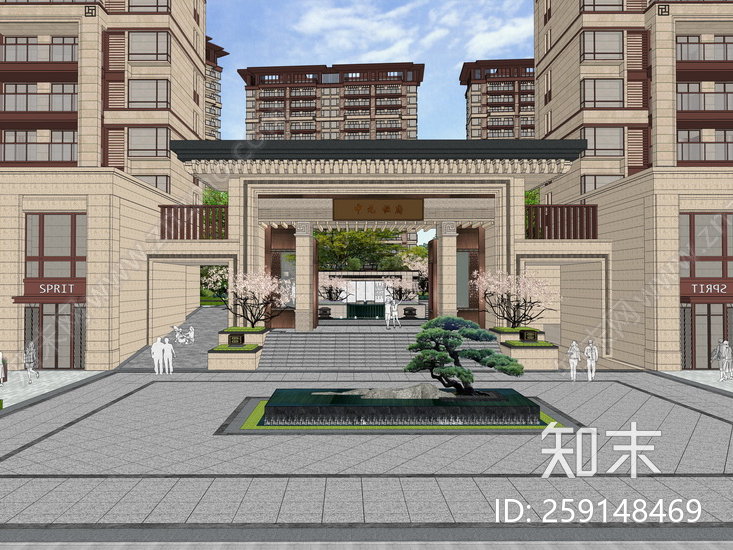 HSD琚宾-新中式住宅景观施工图下载【ID:259148469】