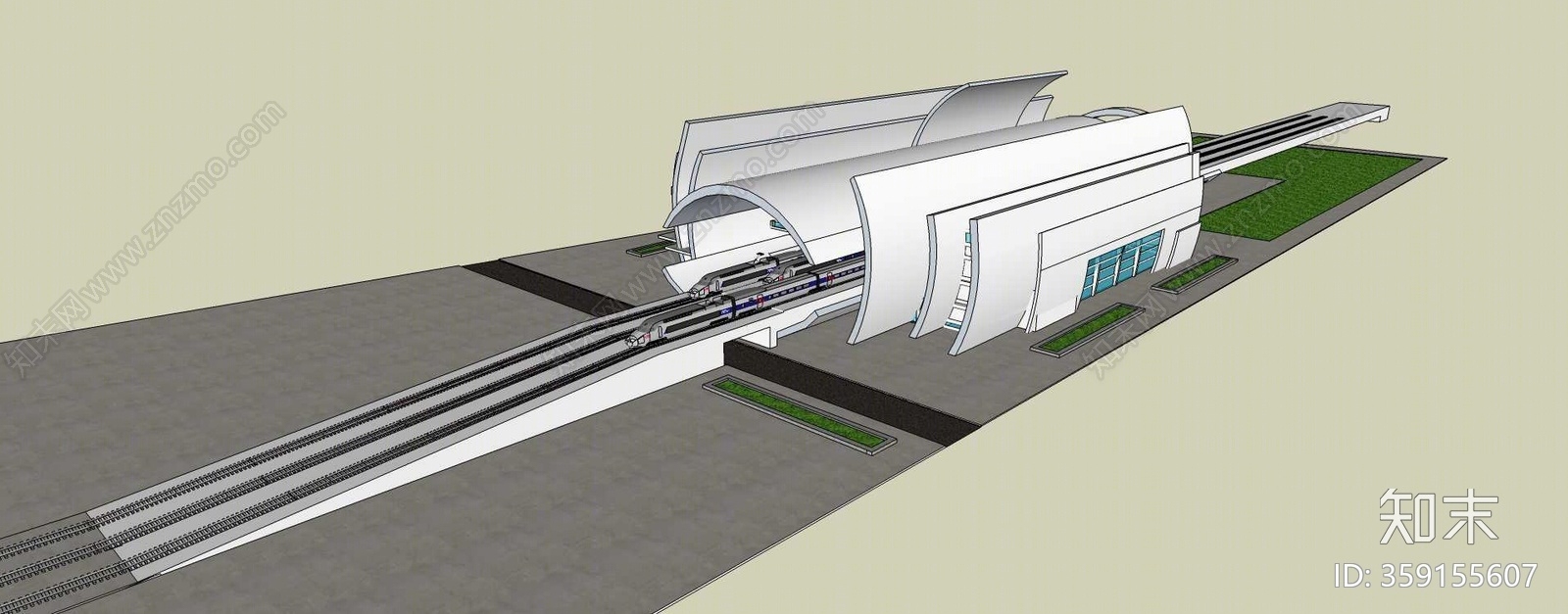 现代风格机场SU模型下载【ID:359155607】