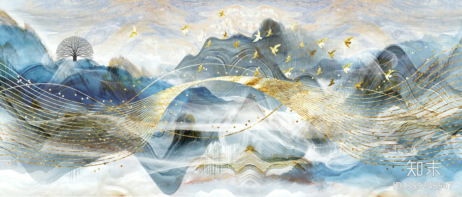 az新中式装饰画高清贴图贴图下载