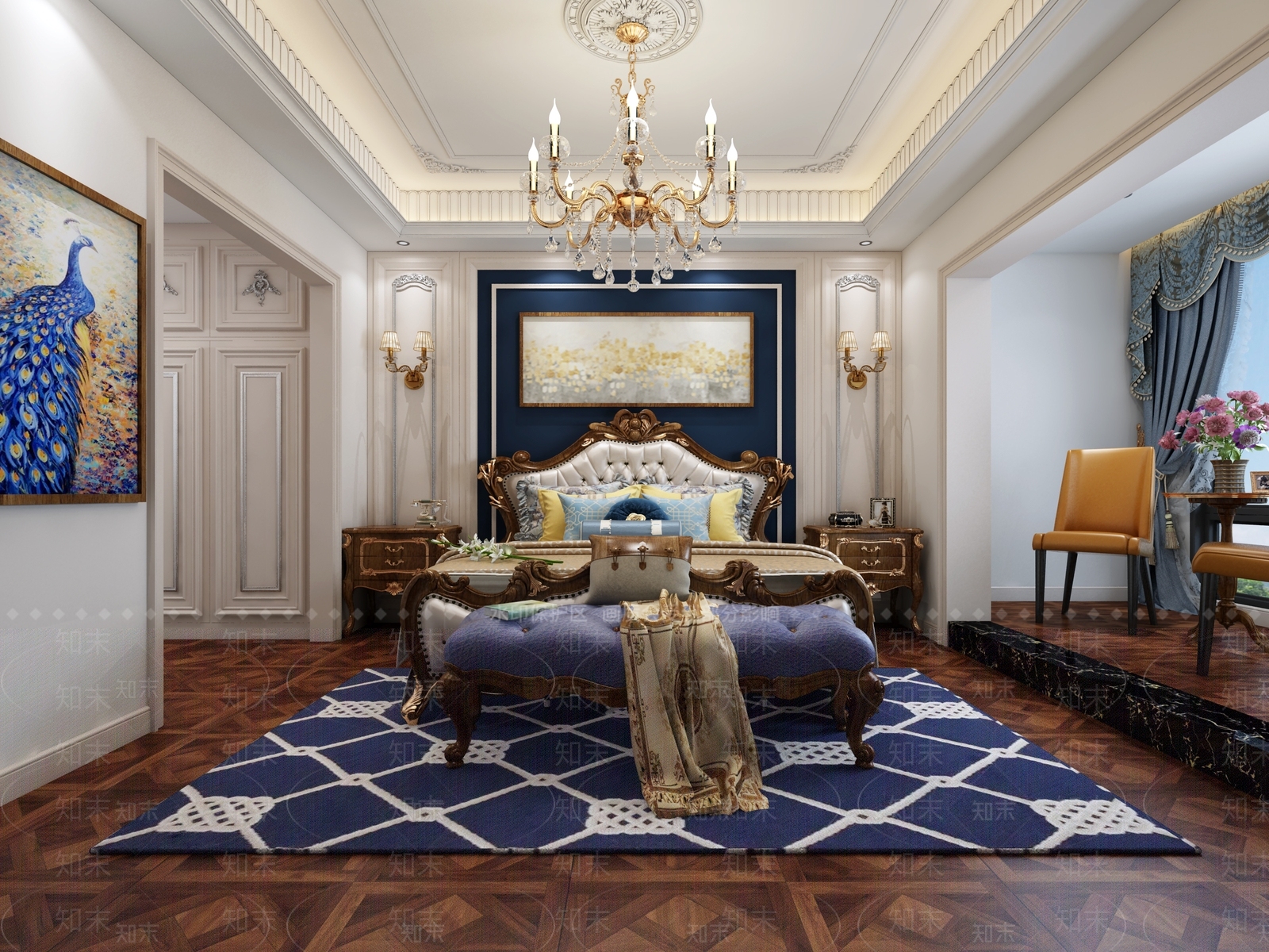 欧式古典吊灯3D模型下载【ID:459335382】