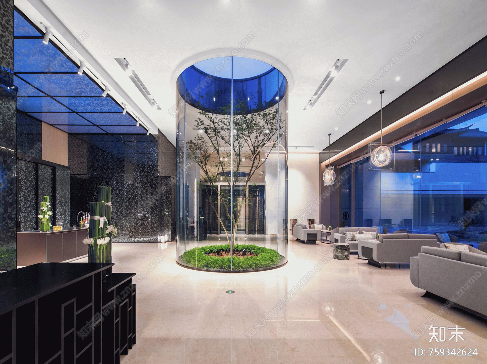 绿城杭州凤起潮鸣生活美学体验馆丨样板区景观手稿施工图下载【ID:759342624】