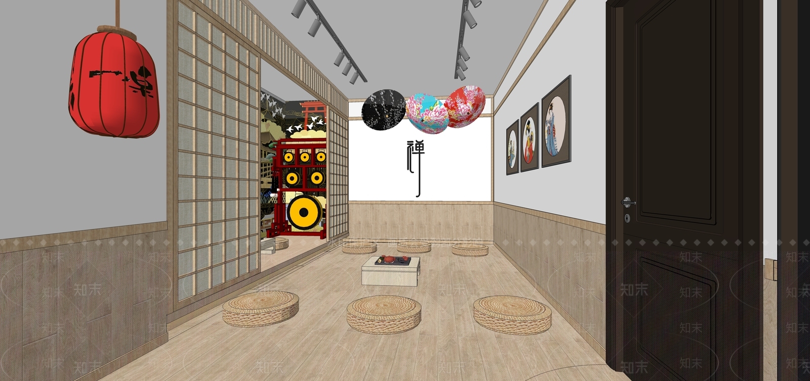 现代风格娱乐室SU模型下载【ID:759343668】