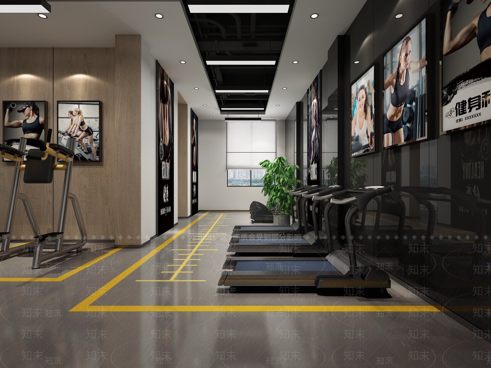 现代健身房3D模型下载【ID:959352665】