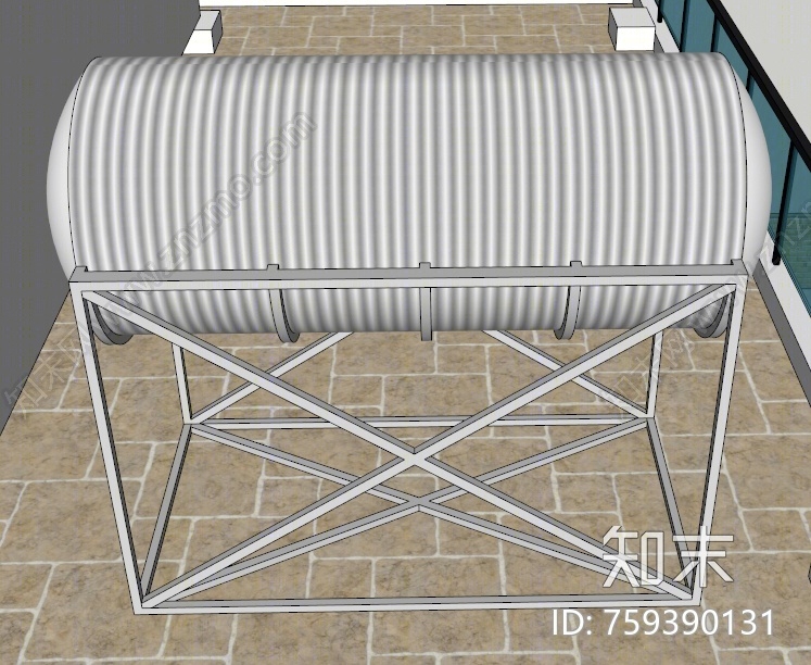 现代风格水塔SU模型下载【ID:759390131】