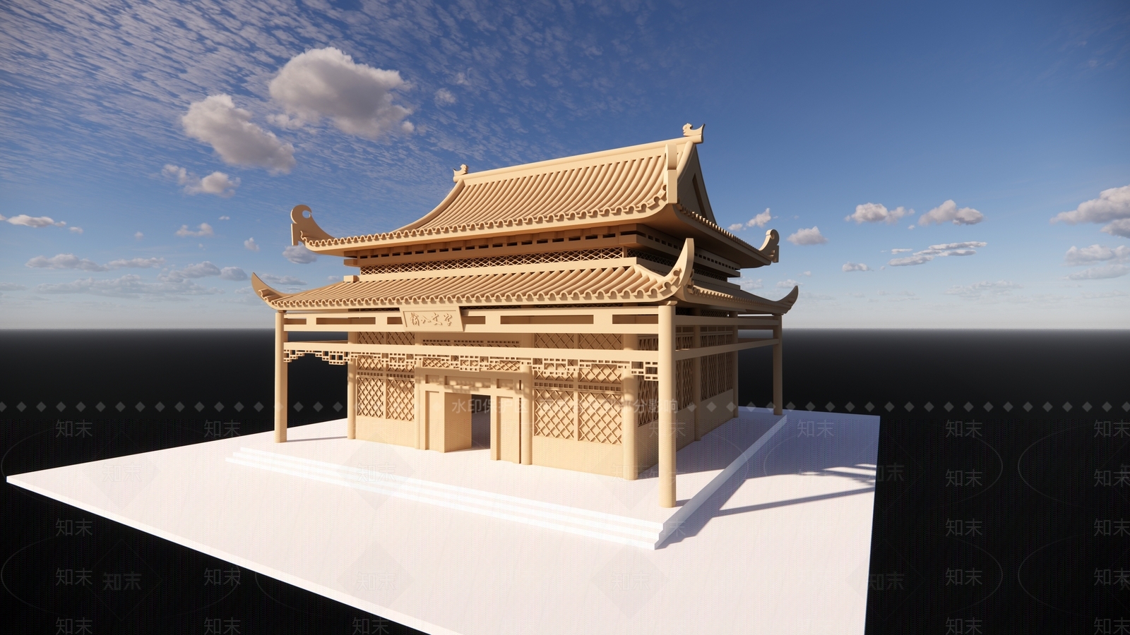 中式古建筑3DSU模型下载【ID:1159712297】