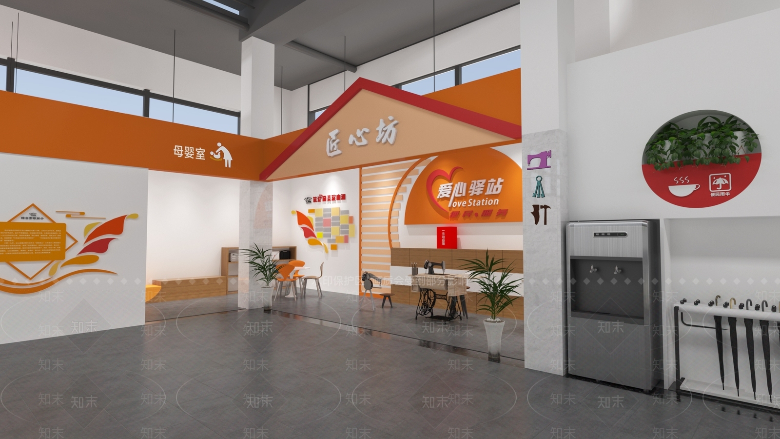 现代党建室3D模型下载【ID:259451661】