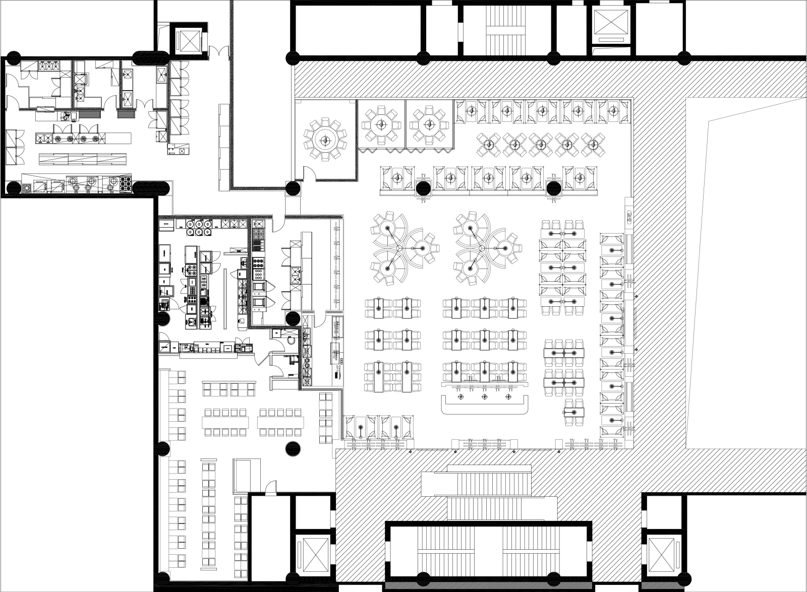 LTW-快餐店施工图cad施工图下载【ID:659459700】