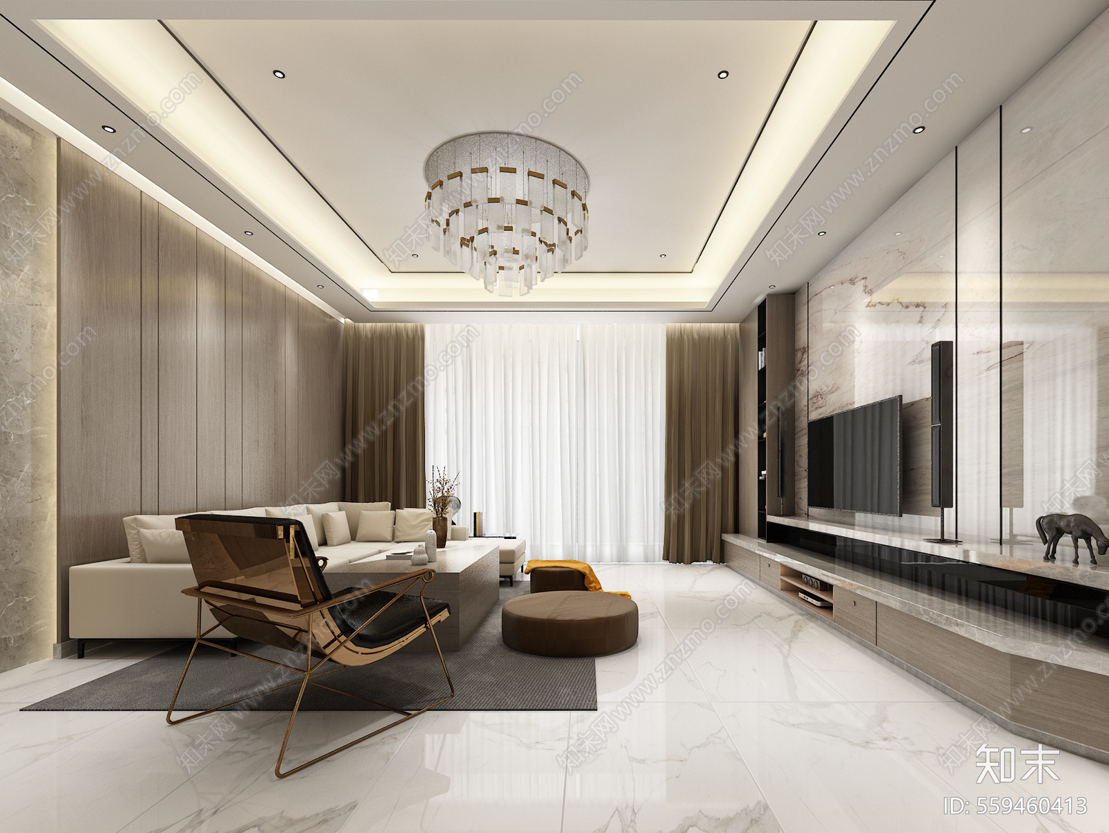 别墅设计现代轻奢意式风格家装施工图施工图下载【ID:559460413】