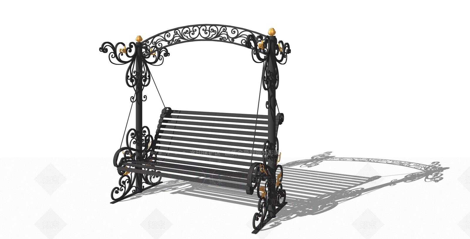 欧式风格秋千SU模型下载【ID:359487759】