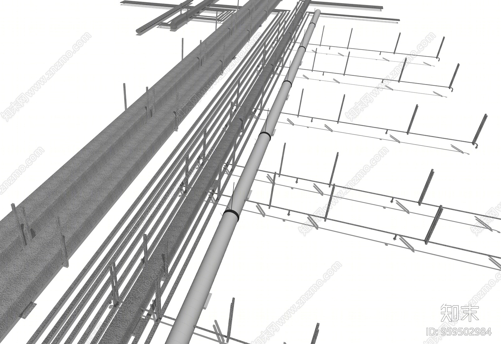工业风格管道SU模型下载【ID:959502984】