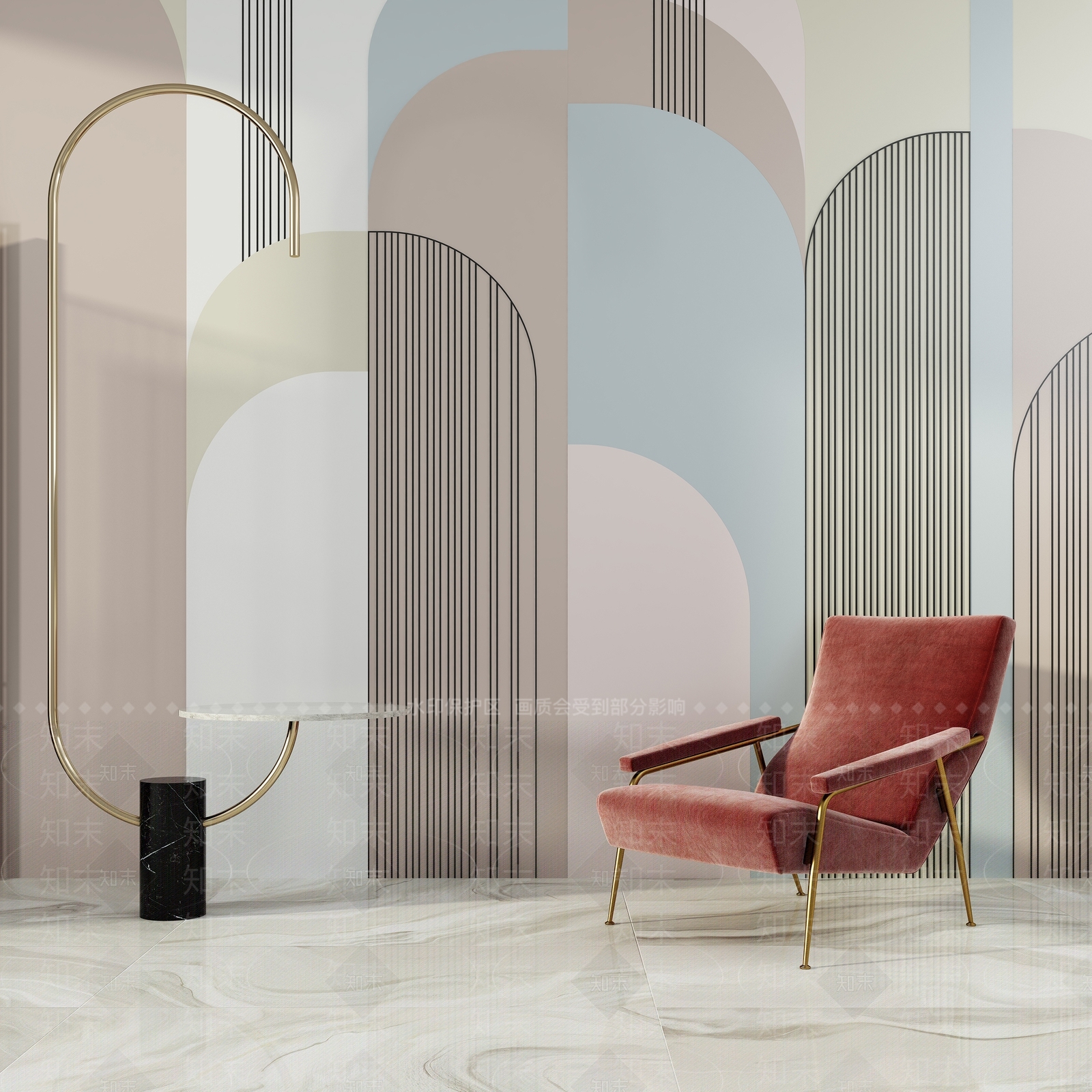 后现代客厅3D模型下载【ID:259539612】