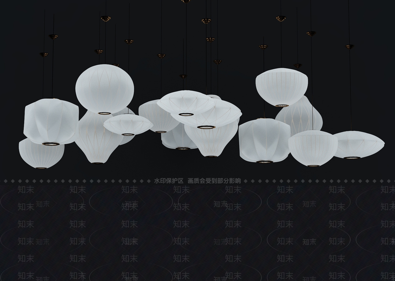 现代霓虹灯SU模型草图