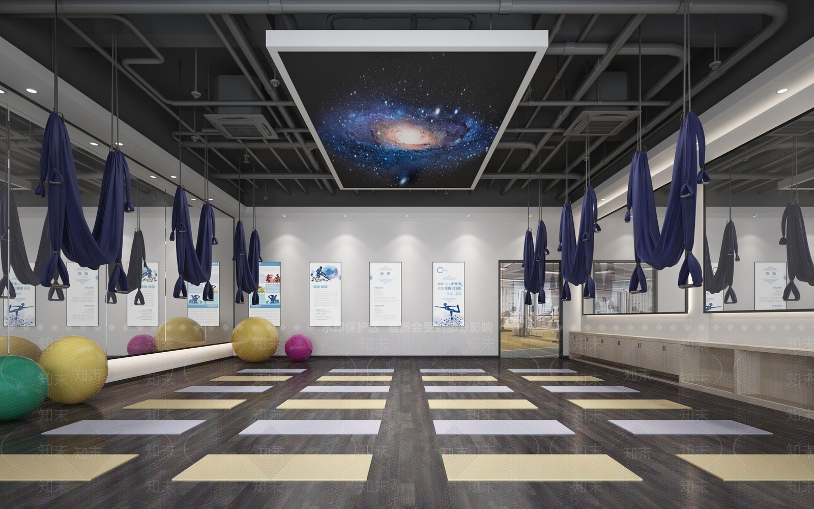 现代瑜伽室3D模型下载【ID:959556682】
