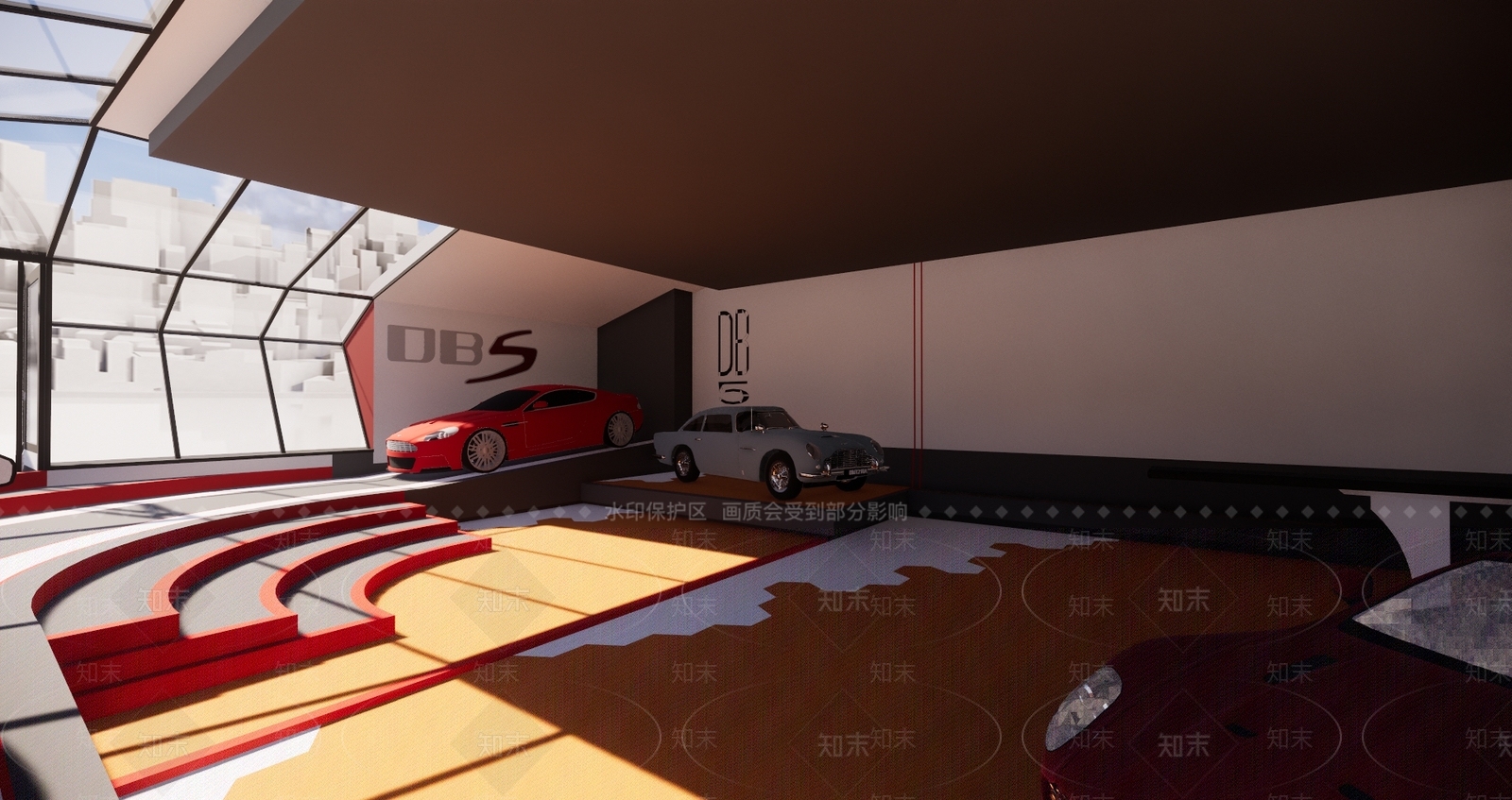 现代风格汽车4S店SU模型下载【ID:959573119】