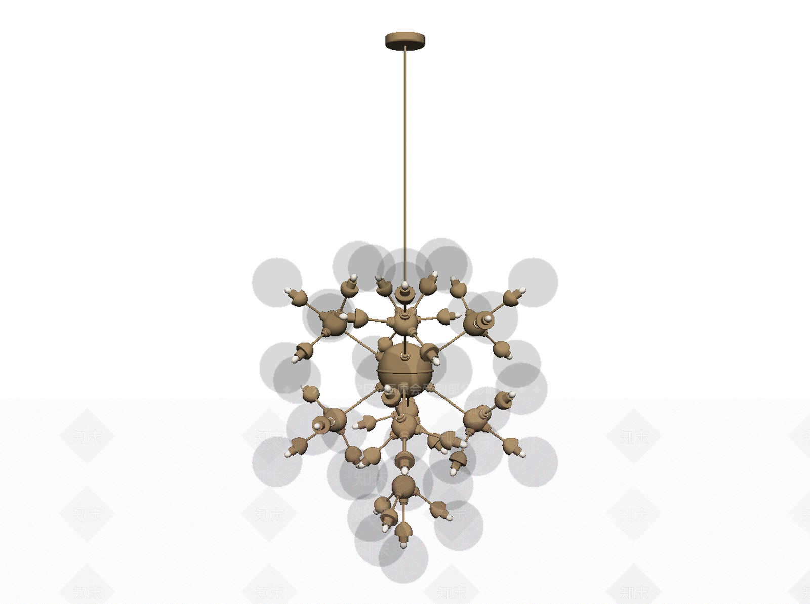 北欧风格魔豆吊灯SU模型下载【ID:559573569】