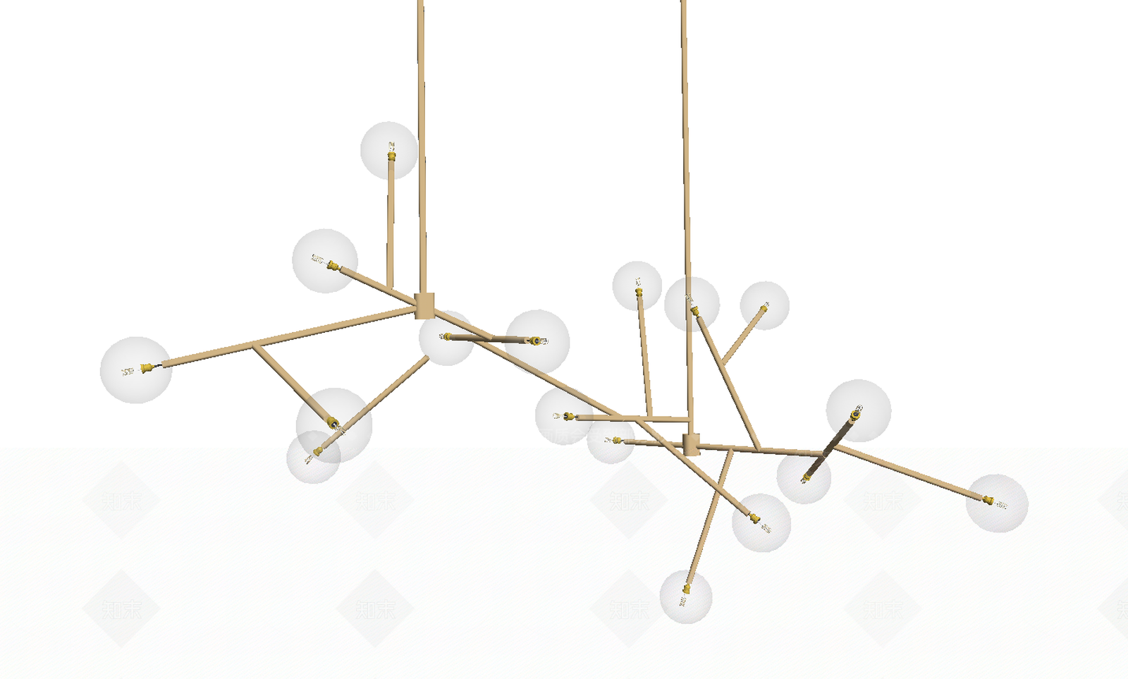 北欧风格魔豆吊灯SU模型下载【ID:559574517】