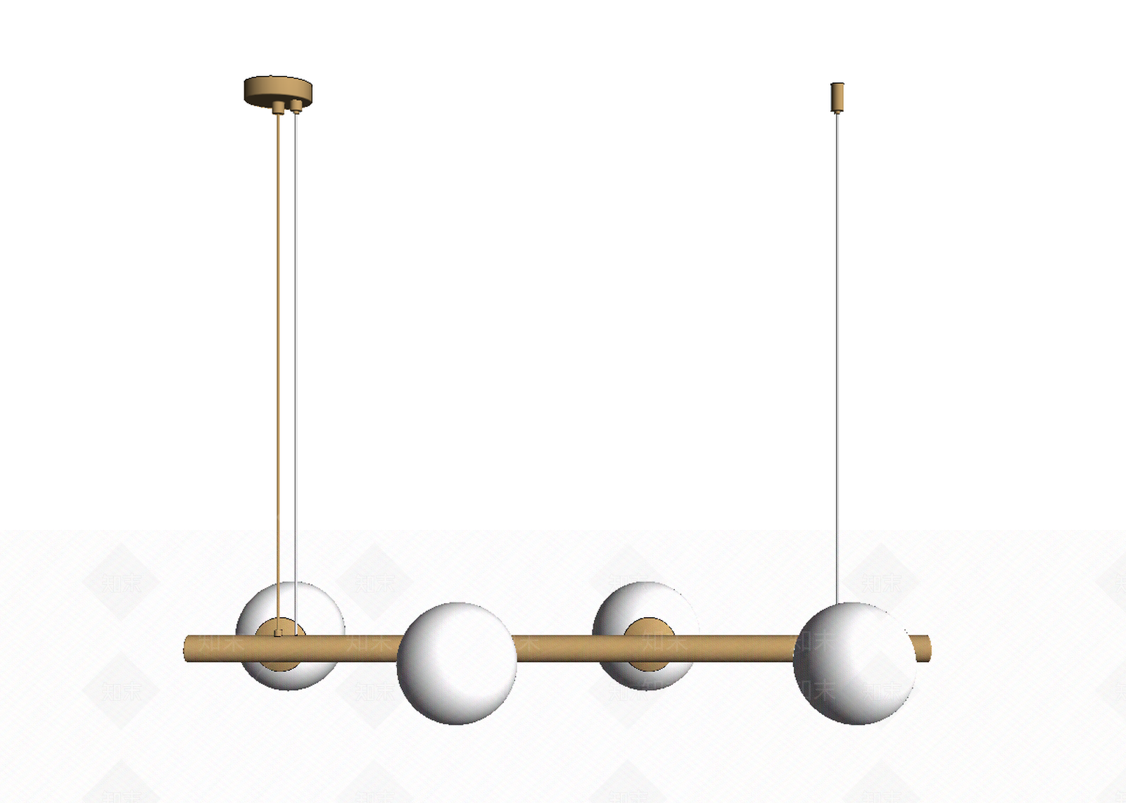 北欧风格魔豆吊灯SU模型下载【ID:559574565】