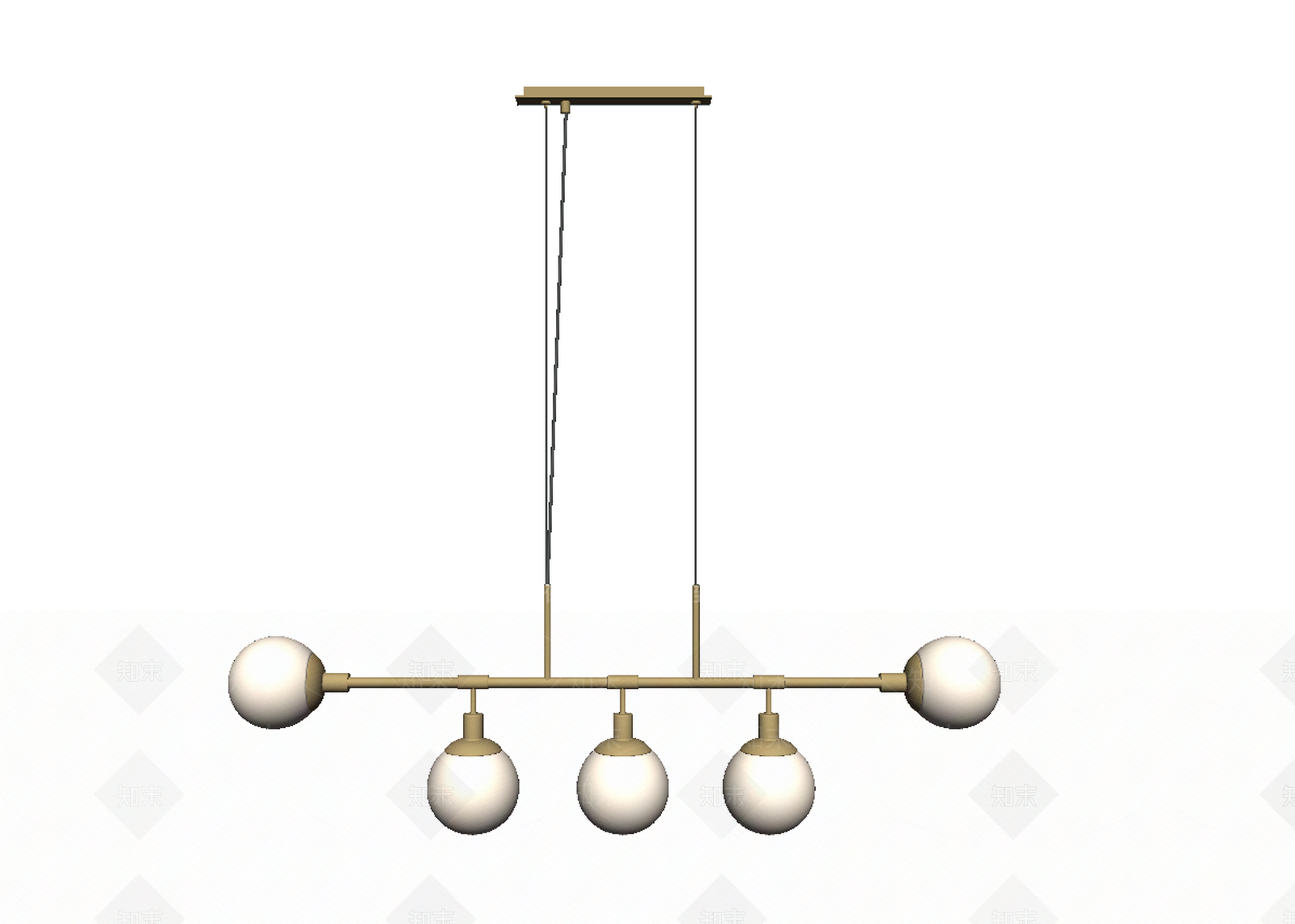 北欧风格魔豆吊灯SU模型下载【ID:559574582】
