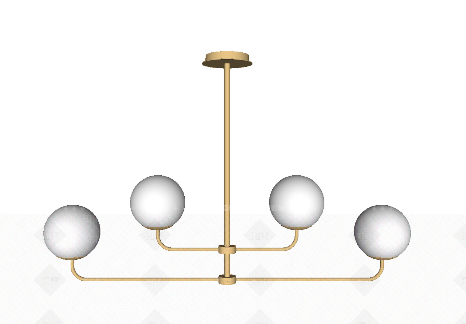 北欧风格魔豆吊灯SU模型下载【ID:559574589】