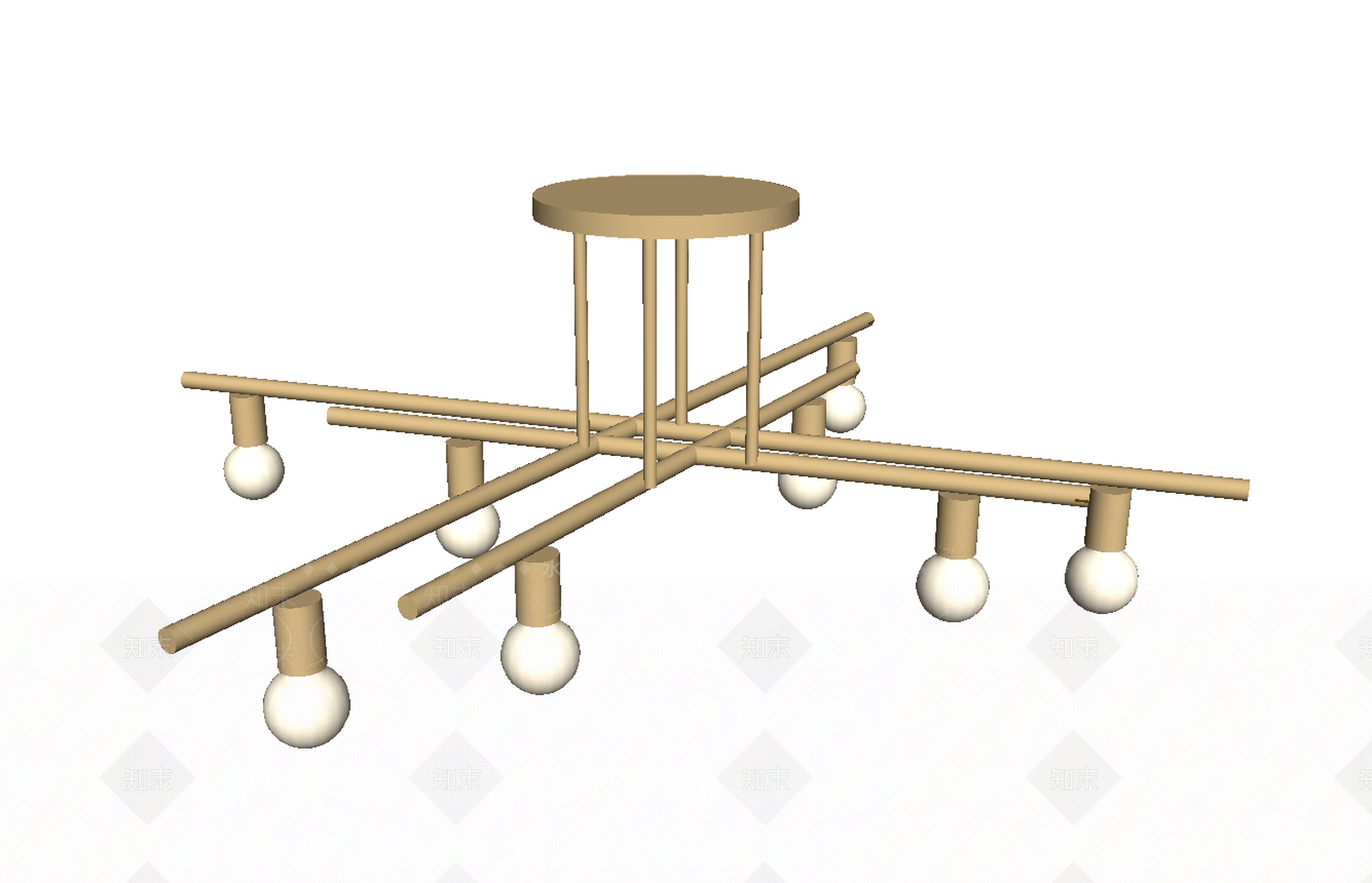 北欧风格魔豆吊灯SU模型下载【ID:559575538】