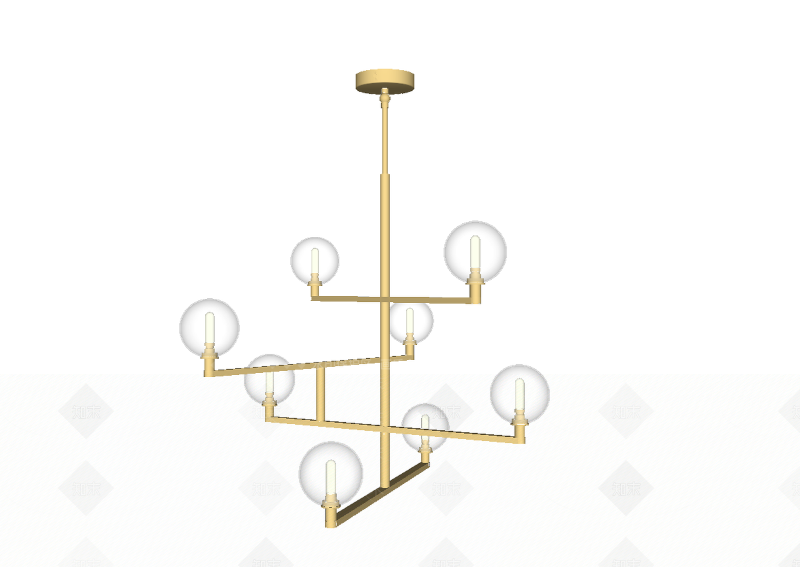 北欧风格魔豆吊灯SU模型下载【ID:559575553】