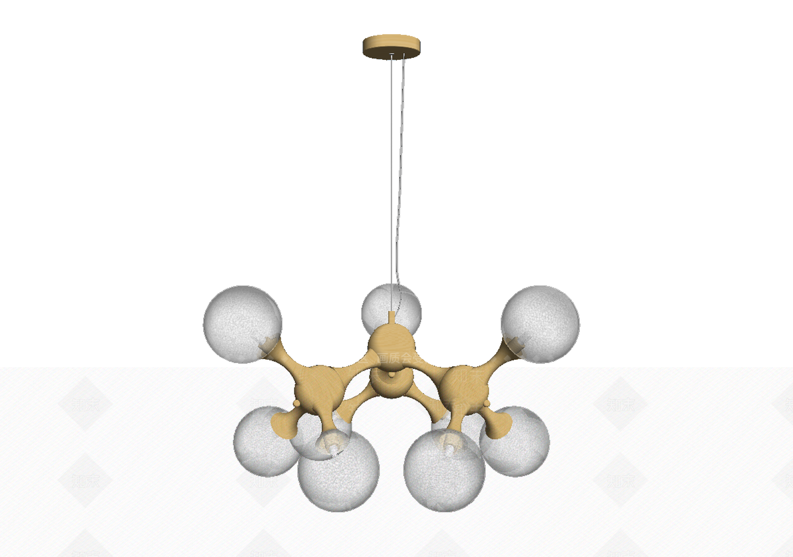 北欧风格魔豆吊灯SU模型下载【ID:559576514】