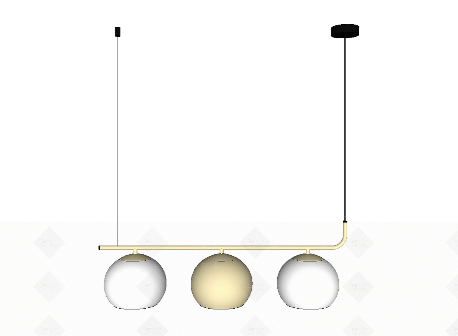 北欧风格魔豆吊灯SU模型下载【ID:559576559】