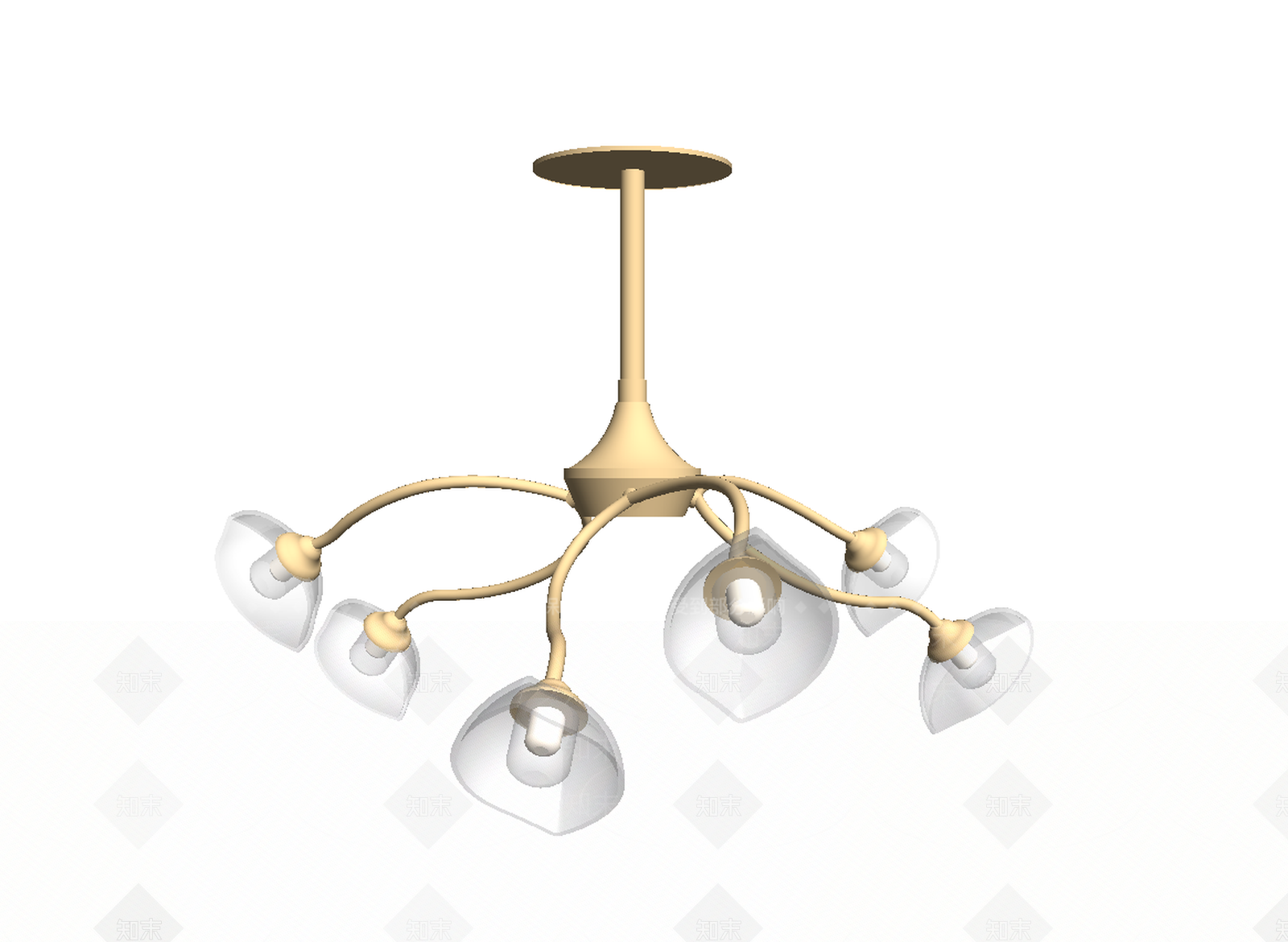 现代风格魔豆吊灯SU模型下载【ID:559576574】