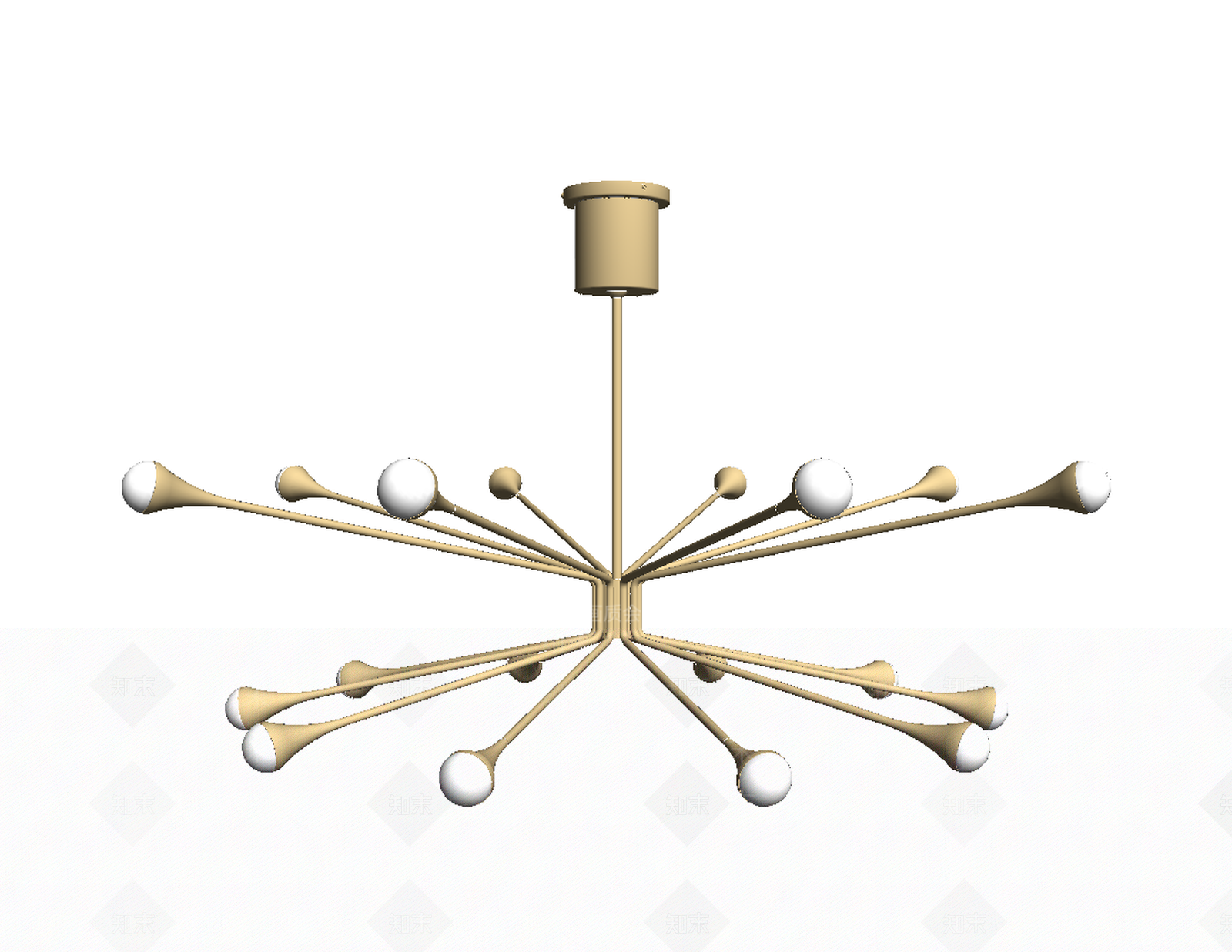 北欧风格魔豆吊灯SU模型下载【ID:559577580】