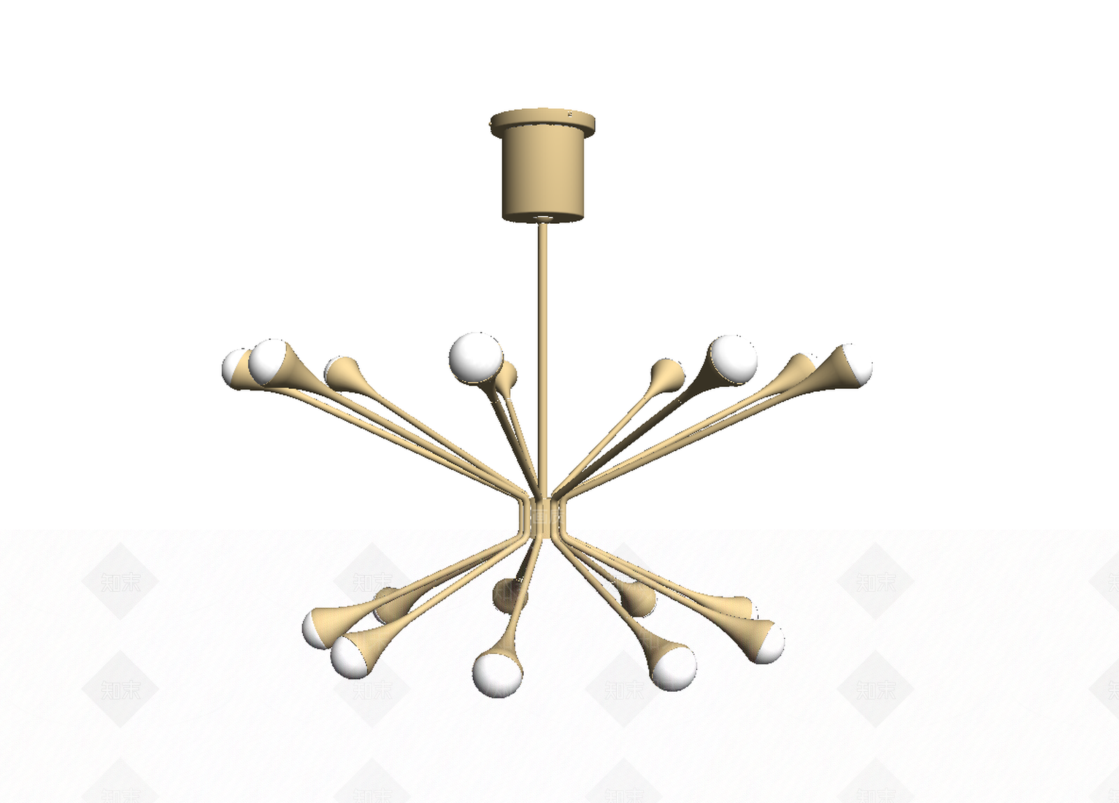 北欧风格魔豆吊灯SU模型下载【ID:559578508】